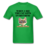 When I Die, Cat Gets Everything - Unisex Classic T-Shirt - bright green