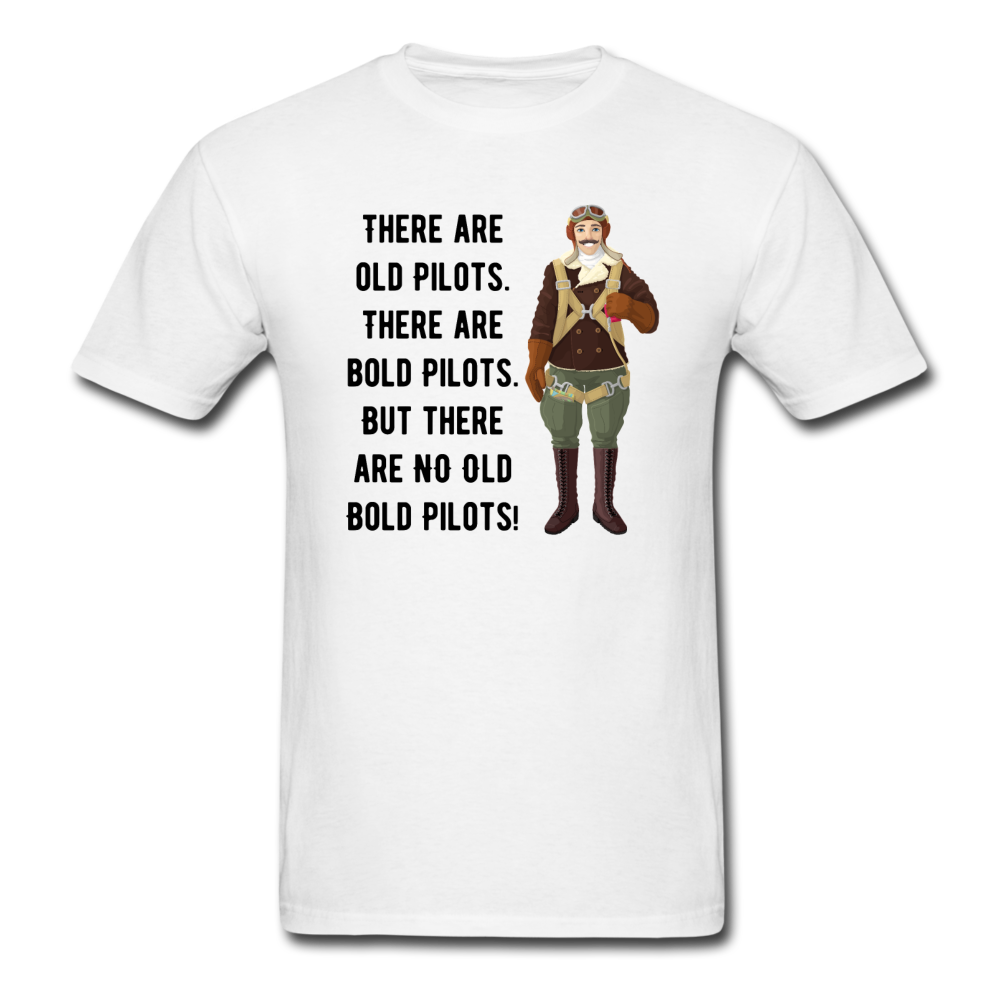 Old - Bold - Pilots - Unisex Classic T-Shirt - white