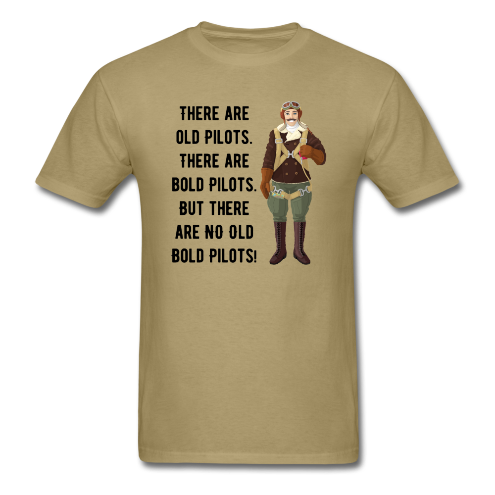 Old - Bold - Pilots - Unisex Classic T-Shirt - khaki