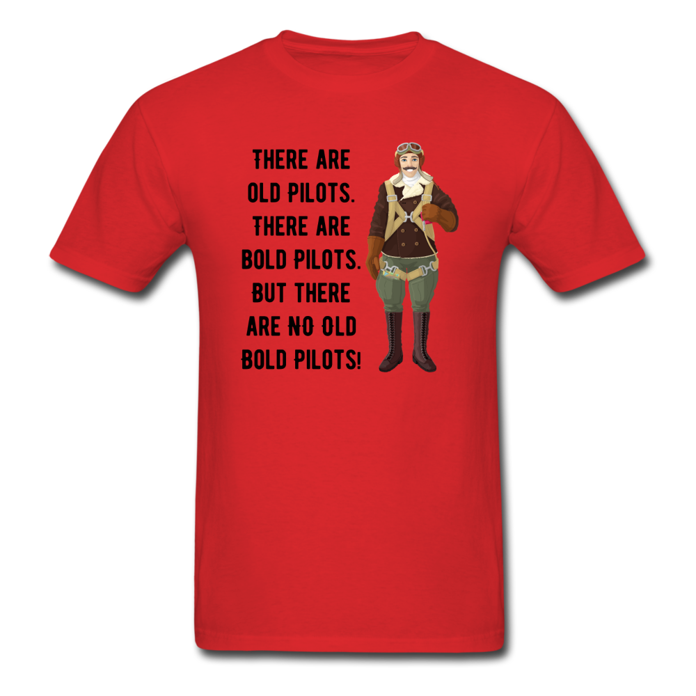 Old - Bold - Pilots - Unisex Classic T-Shirt - red