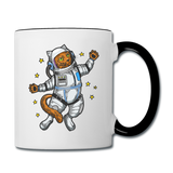 Astronaut Cat - Contrast Coffee Mug - white/black