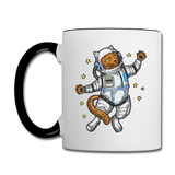 Astronaut Cat - Contrast Coffee Mug - white/black