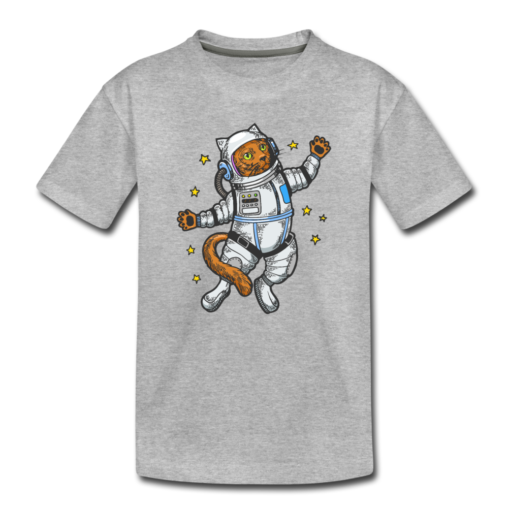 Astronaut Cat - Toddler Premium T-Shirt - heather gray