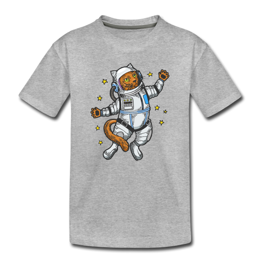 Astronaut Cat - Toddler Premium T-Shirt - heather gray