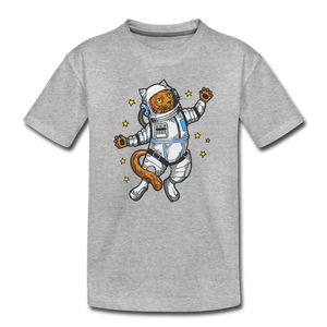 Astronaut Cat - Toddler Premium T-Shirt - heather gray