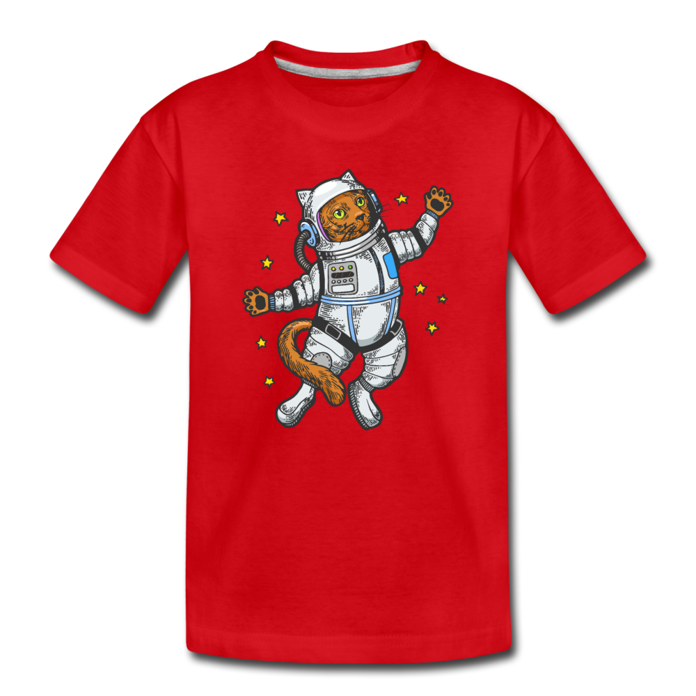 Astronaut Cat - Toddler Premium T-Shirt - red