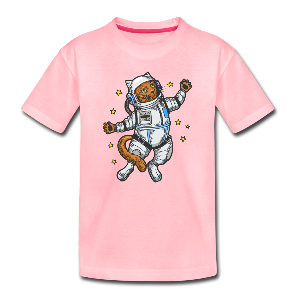 Astronaut Cat - Toddler Premium T-Shirt - pink