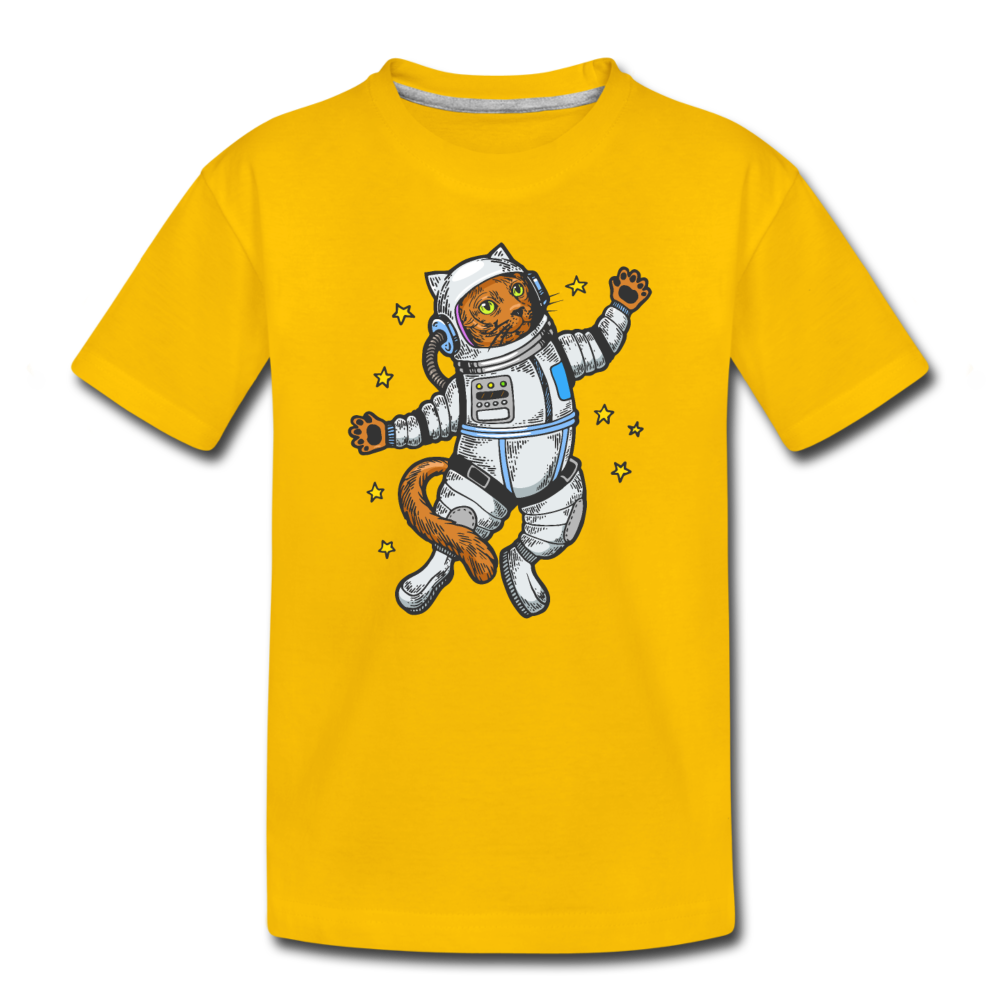 Astronaut Cat - Toddler Premium T-Shirt - sun yellow