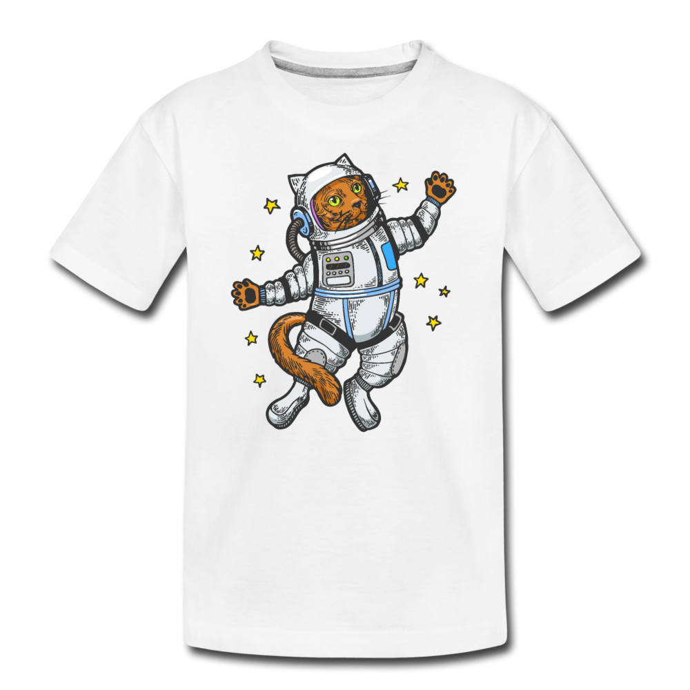 Astronaut Cat - Kids' Premium T-Shirt - white