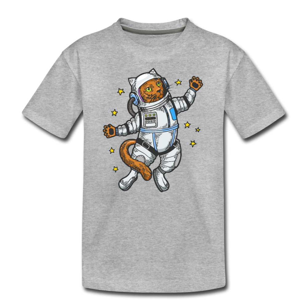 Astronaut Cat - Kids' Premium T-Shirt - heather gray