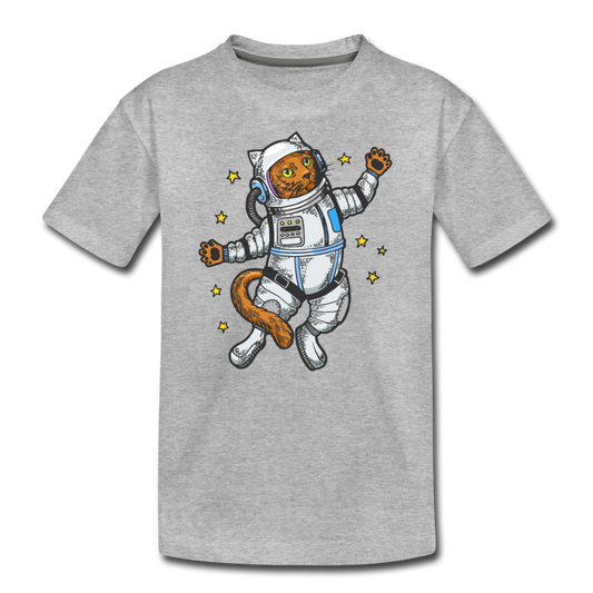 Astronaut Cat - Kids' Premium T-Shirt - heather gray