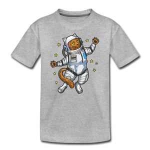 Astronaut Cat - Kids' Premium T-Shirt - heather gray