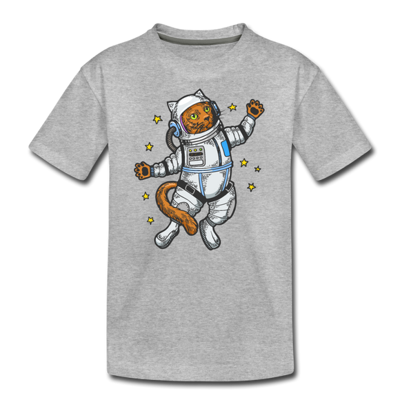 Astronaut Cat - Kids' Premium T-Shirt - heather gray