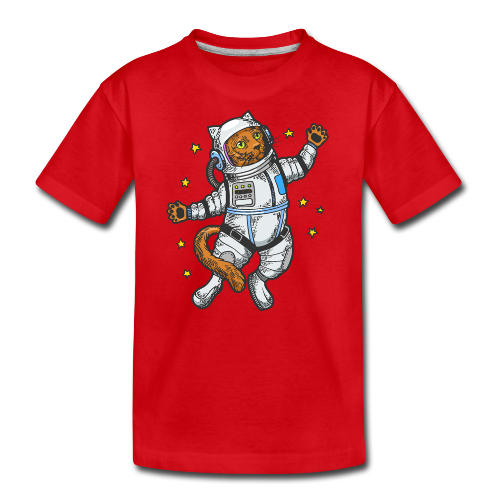 Astronaut Cat - Kids' Premium T-Shirt - red