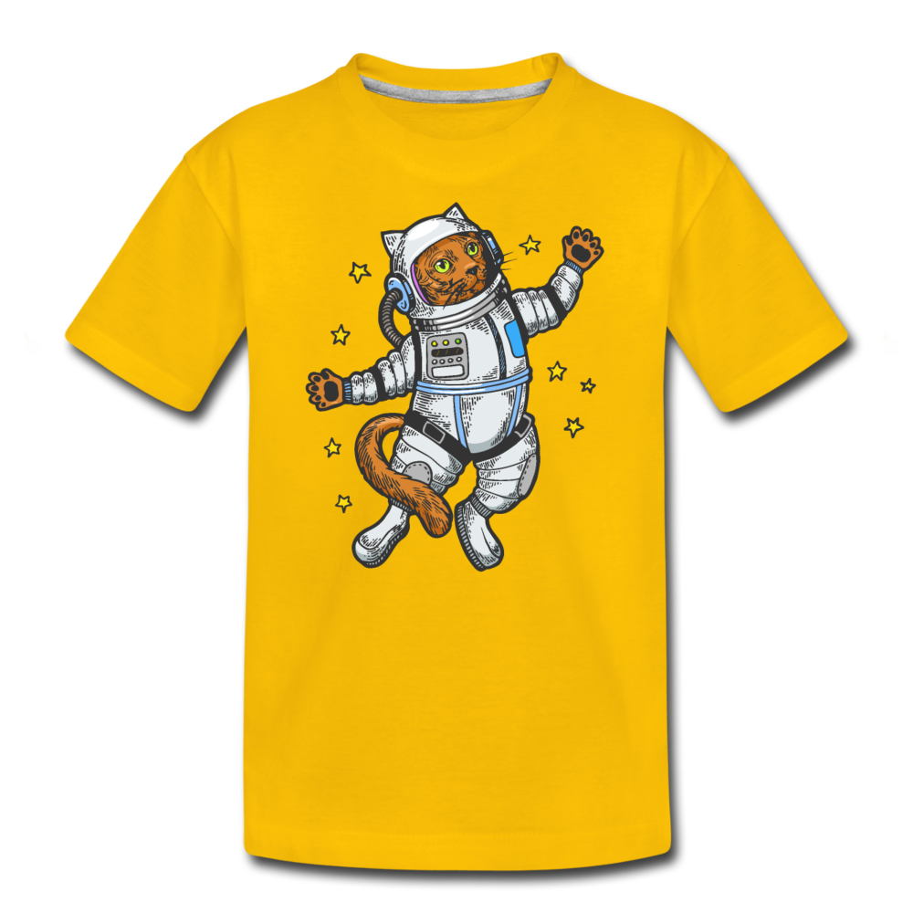 Astronaut Cat - Kids' Premium T-Shirt - sun yellow