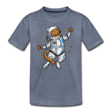 Astronaut Cat - Kids' Premium T-Shirt - heather blue