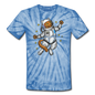 Astronaut Cat - Unisex Tie Dye T-Shirt - spider baby blue