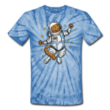 Astronaut Cat - Unisex Tie Dye T-Shirt - spider baby blue