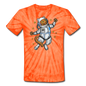 Astronaut Cat - Unisex Tie Dye T-Shirt - spider orange