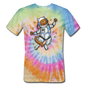 Astronaut Cat - Unisex Tie Dye T-Shirt - rainbow