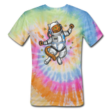 Astronaut Cat - Unisex Tie Dye T-Shirt - rainbow