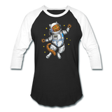 Astronaut Cat - Baseball T-Shirt - black/white