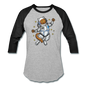 Astronaut Cat - Baseball T-Shirt - heather gray/black