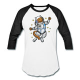 Astronaut Cat - Baseball T-Shirt - white/black