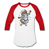 Astronaut Cat - Baseball T-Shirt - white/red
