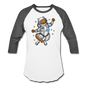 Astronaut Cat - Baseball T-Shirt - white/charcoal