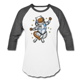 Astronaut Cat - Baseball T-Shirt - white/charcoal