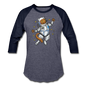 Astronaut Cat - Baseball T-Shirt - heather blue/navy