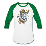 Astronaut Cat - Baseball T-Shirt - white/kelly green