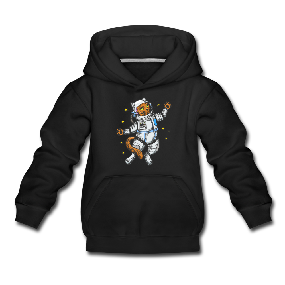 Astronaut Cat - Kids‘ Premium Hoodie - black