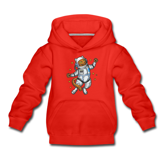 Astronaut Cat - Kids‘ Premium Hoodie - red