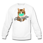 Stay Safe Cat - Crewneck Sweatshirt - white