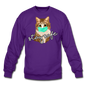 Stay Safe Cat - Crewneck Sweatshirt - purple