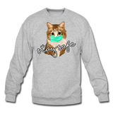 Stay Safe Cat - Crewneck Sweatshirt - heather gray
