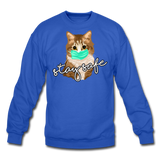 Stay Safe Cat - Crewneck Sweatshirt - royal blue
