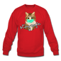 Stay Safe Cat - Crewneck Sweatshirt - red