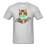 Stay Safe Cat - Unisex Classic T-Shirt - heather gray