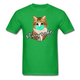 Stay Safe Cat - Unisex Classic T-Shirt - bright green