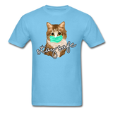 Stay Safe Cat - Unisex Classic T-Shirt - aquatic blue
