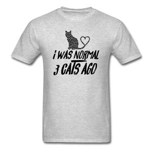 I was Normal 3 Cats Ago - Black - Unisex Classic T-Shirt - heather gray