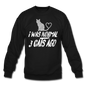 I Was Normal 3 Cats Ago - White - Crewneck Sweatshirt - black