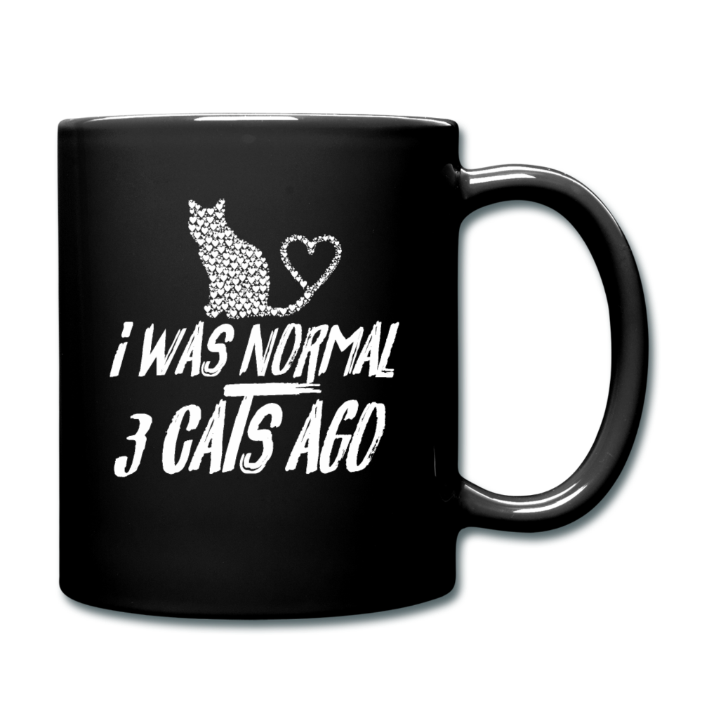 I Was Normal 3 Cats Ago - White - Full Color Mug - black