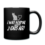 I Was Normal 3 Cats Ago - White - Full Color Mug - black