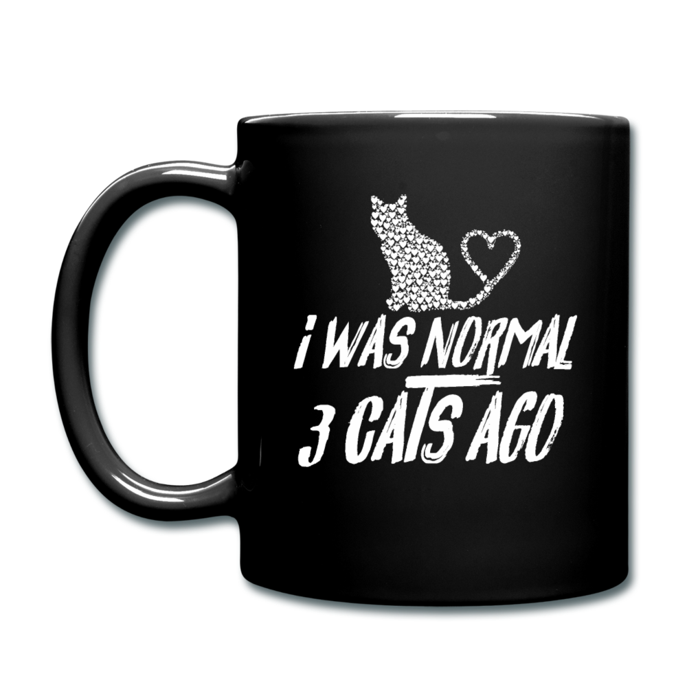 I Was Normal 3 Cats Ago - White - Full Color Mug - black