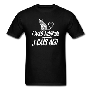 I Was Normal 3 Cats Ago - White - Unisex Classic T-Shirt - black