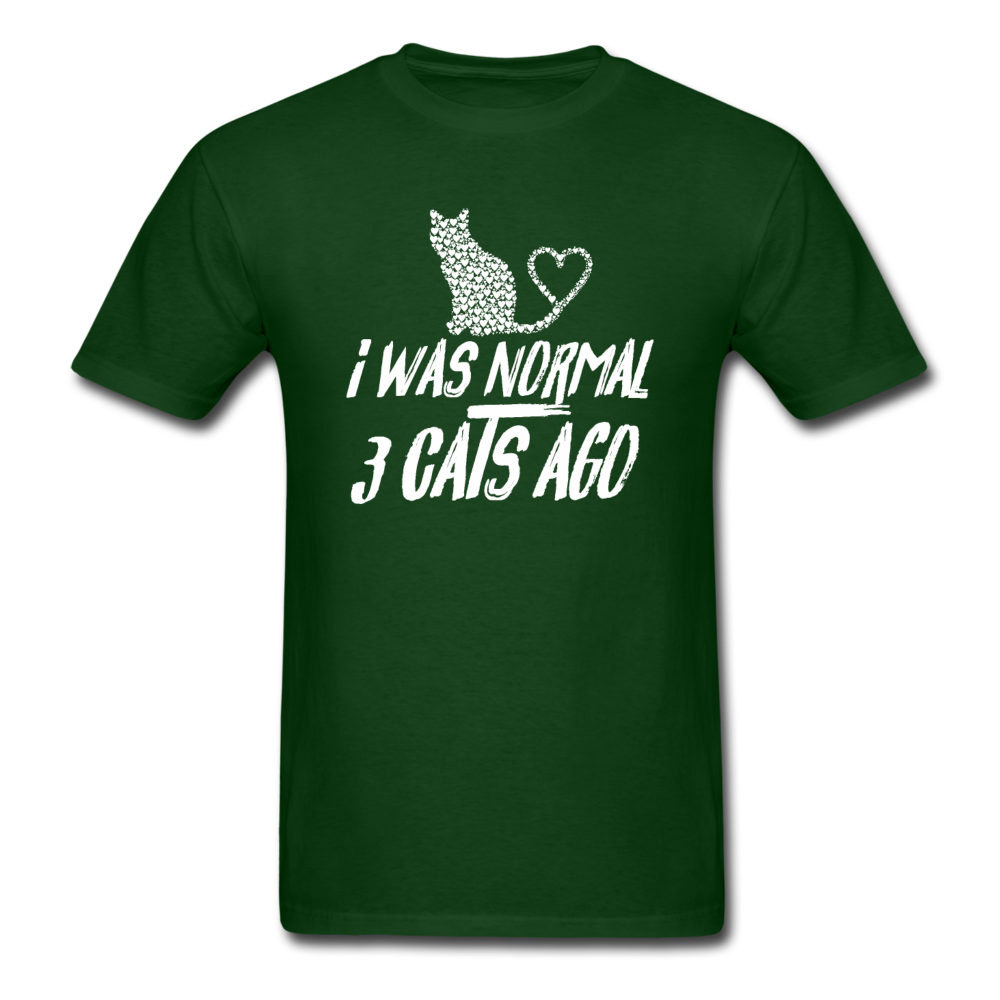 I Was Normal 3 Cats Ago - White - Unisex Classic T-Shirt - forest green